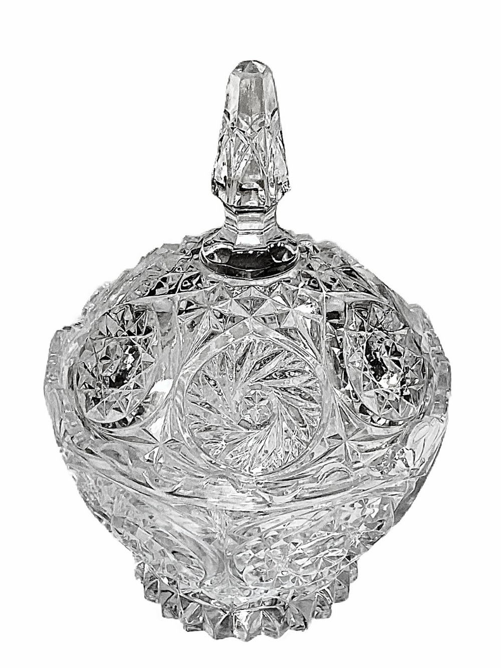 Vintage Imperlux Sunrise Clear Crystal Glass Candy Dish Collectible Glass!